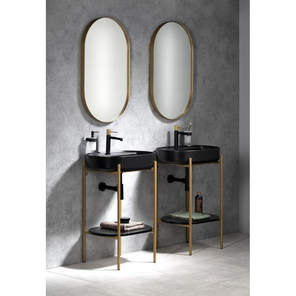 PUNO Konsole mit Waschbecken 600x860x396mm, gold matt