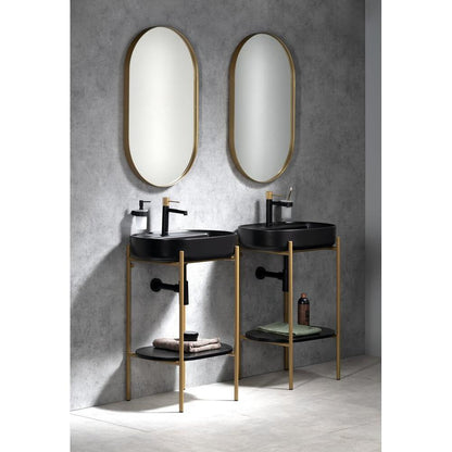 PUNO Konsole mit Waschbecken 600x860x396mm, gold matt