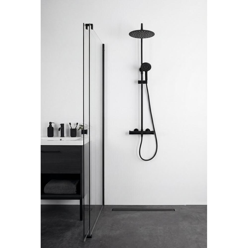 ICONIC Duschsäule mit Armatur, Schwarz matt