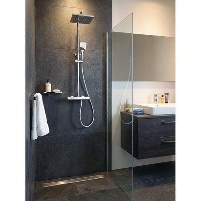 DARK Duschsäule mit Thermostat-Armatur, Chrom