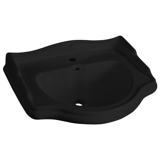 RETRO Keramik-Waschtisch 69x52cm, schwarz matt