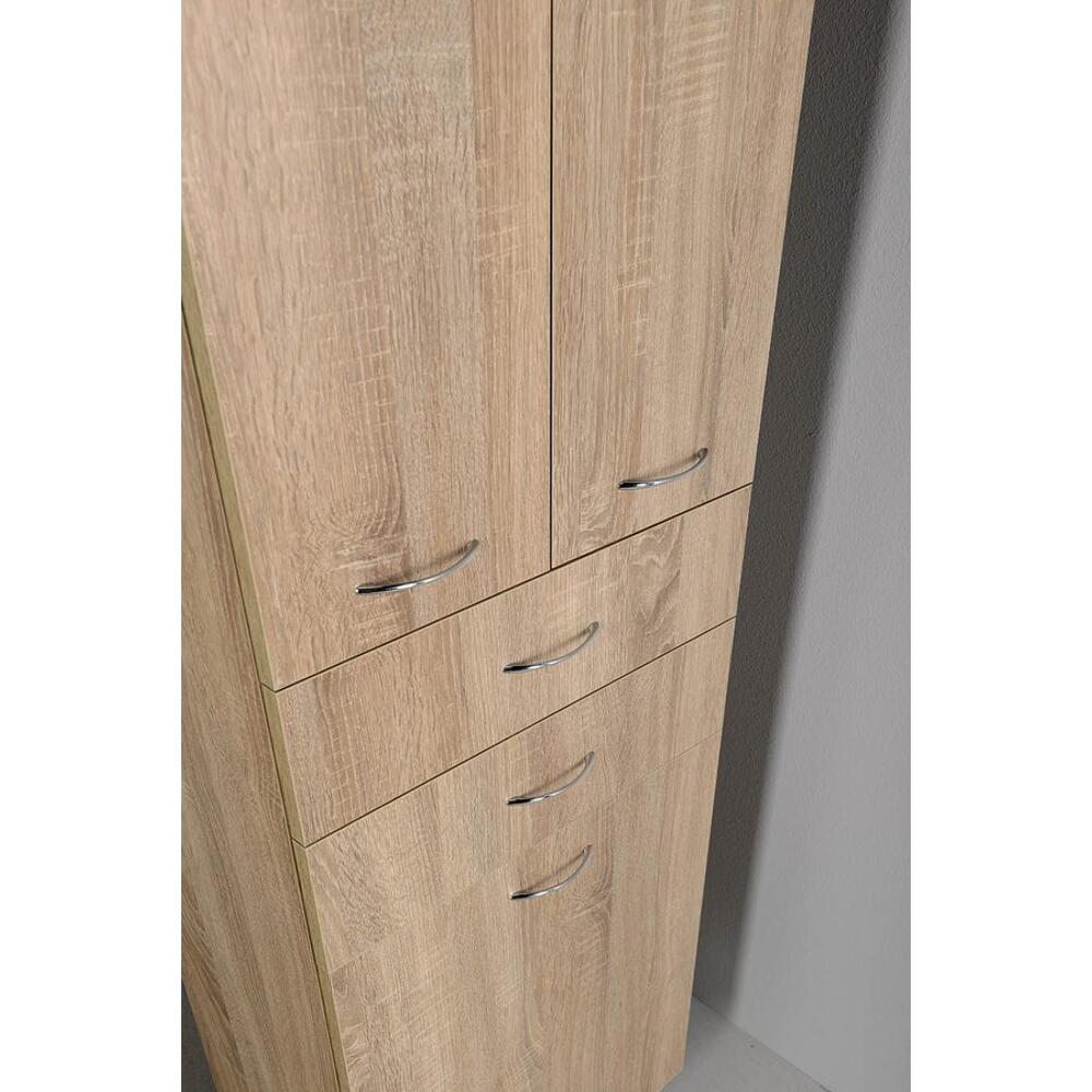 ZOJA/KERAMIA FRESH Hochschrank mit Wäschekorb 50x184x29cm, platineiche