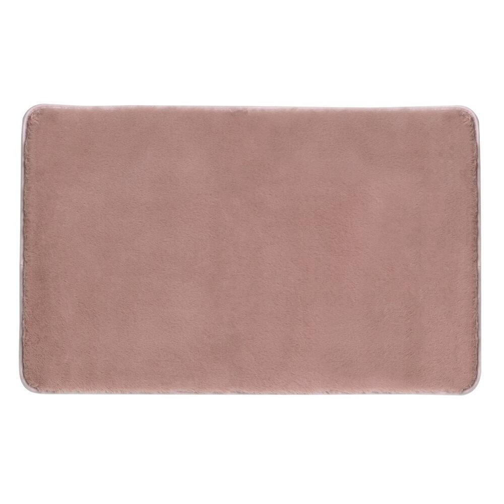 FUZZY Badematte, 50x80cm, 100% Polyester, Anti-Rutsch, Rosa
