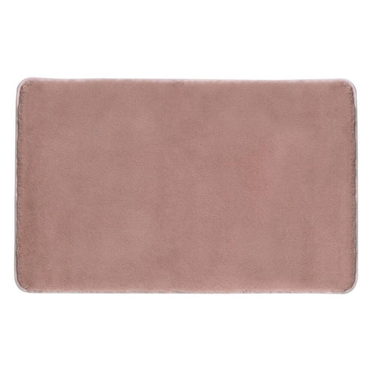 FUZZY Badematte, 50x80cm, 100% Polyester, Anti-Rutsch, Rosa