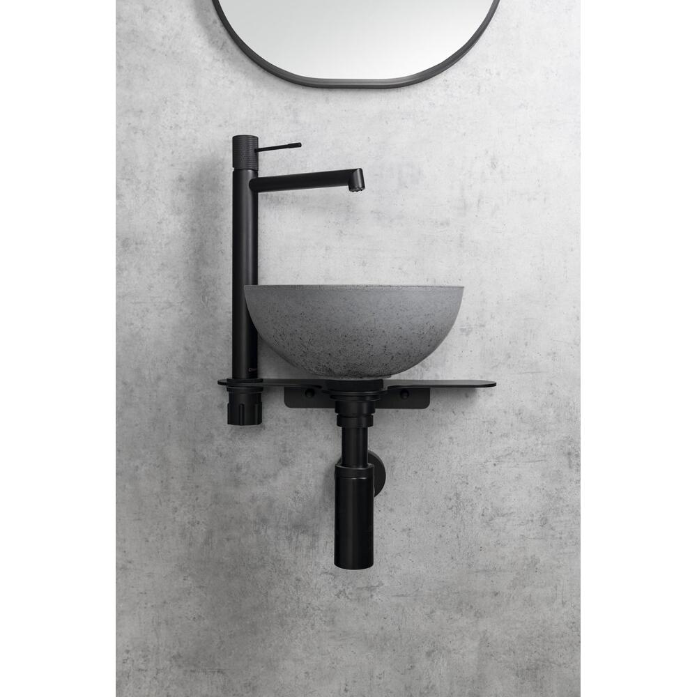 MINOR Betonwaschbecken zum Aufsetzen, Durchmesser 26cm, Grau matt
