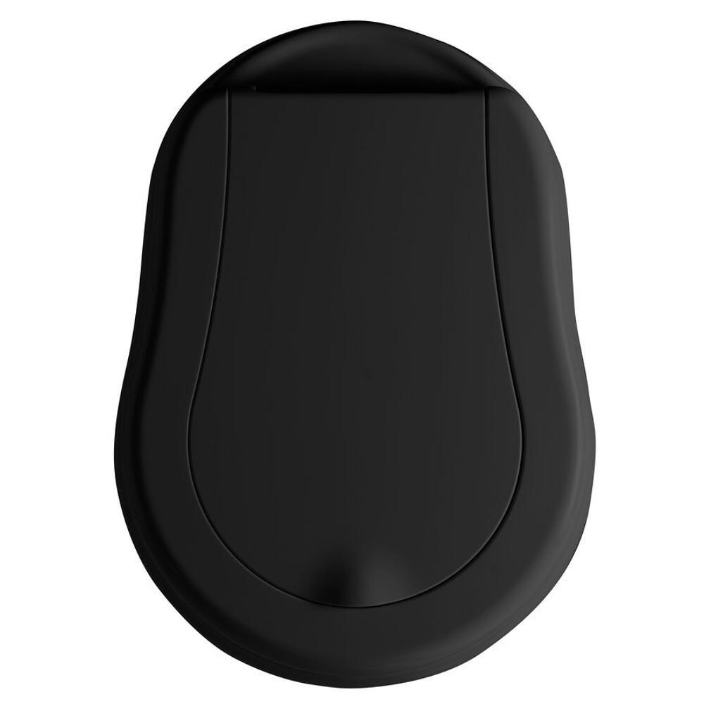 RETRO WC Becken 38,5x59cm, Abgang waagerecht, schwarz matt