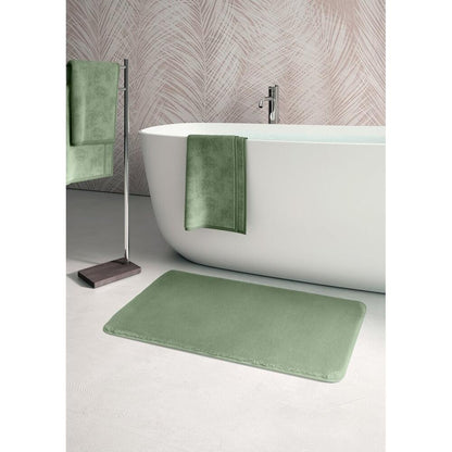 FUZZY Badematte, 50x80cm, 100% Polyester,Anti-Rutsch, Grün