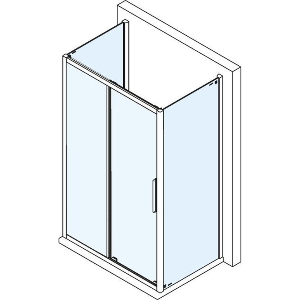EASY LINE Duschkabine drei Wände 1200x1000mm, L/R Variante, glas Brick
