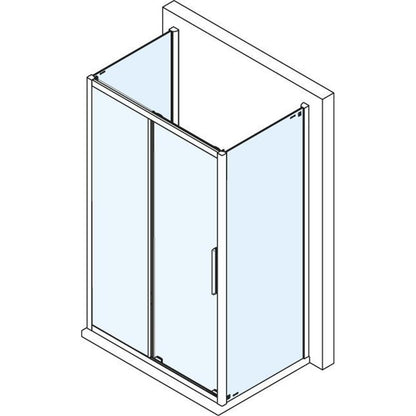 EASY LINE Duschkabine drei Wände 1200x1000mm, L/R Variante, glas Brick