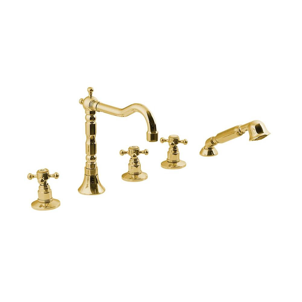 ANTEA 5-Loch - Wannenarmatur mit Retro-Einlauf, Gold