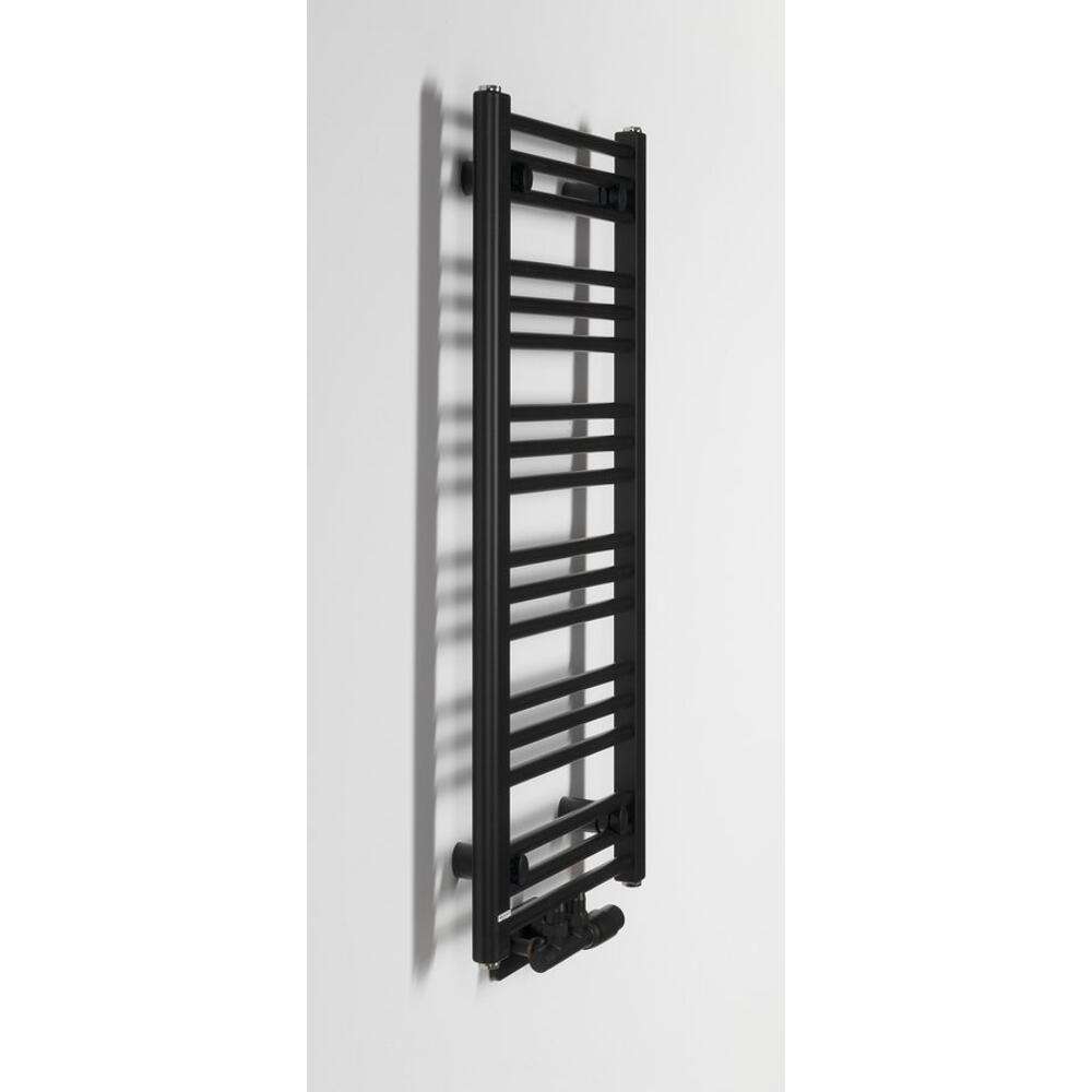 ALBRECHT Badheizkörper 400x930 mm, Mittelanschluss, schwarz matt
