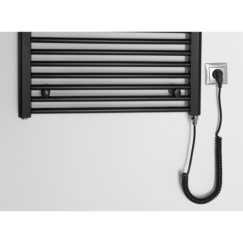 DIRECT-E Elektrischer Badheizkörper, gerade, 600x960 mm, 400 W, Schwarz