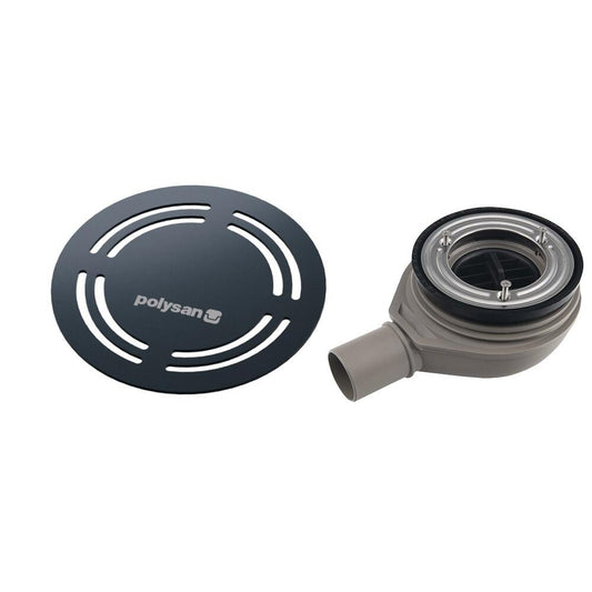 FLEXIA Duschwannenablauf, Ø 90mm, DN40, gun metal