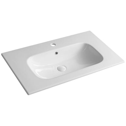 PIEDRA Keramik-Möbelwaschbecken 81x46,5cm, Weiß