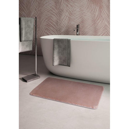 FUZZY Badematte, 50x80cm, 100% Polyester, Anti-Rutsch, Rosa