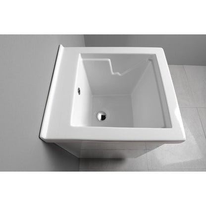 Unterschrank mit Ausgussbecken aus Keramik 45x51cm inklusive Siphon