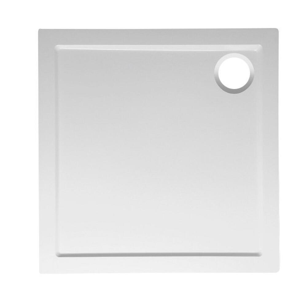 ELSE Gussmarmor-Duschwanne, Quadrat 80x80cm, weiss