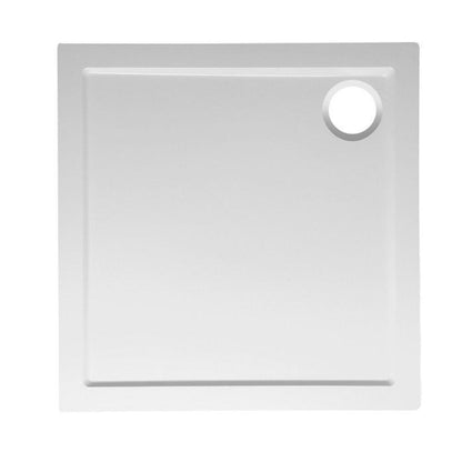 ELSE Gussmarmor-Duschwanne, Quadrat 80x80cm, weiss