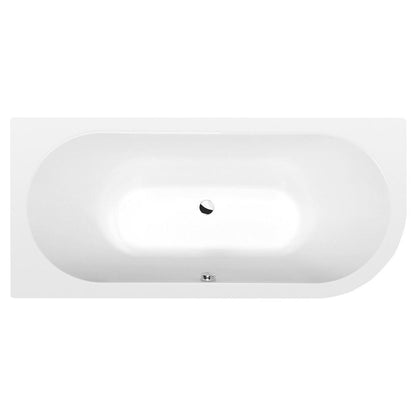 VIVA L Asymmetrische Badewanne 175x80x47cm, links, weiß matt