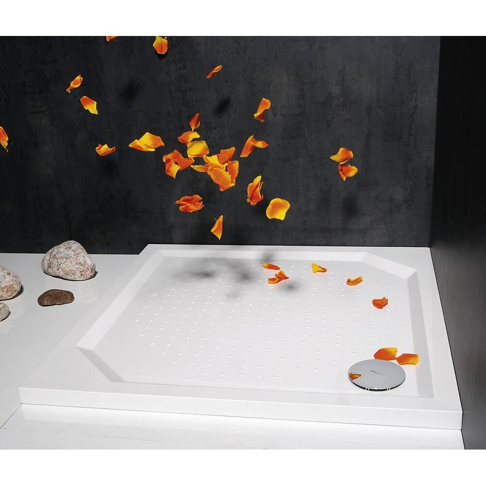 ANETA90 Gussmarmor-Duschwanne, Quadrat 90x90cm