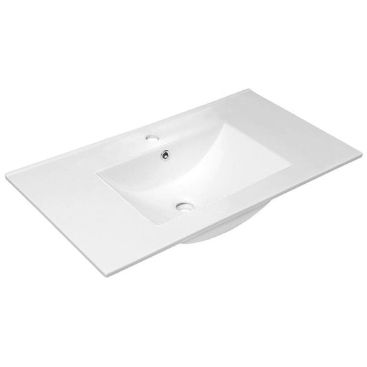 SLIM Keramik-Waschtisch 91,5x46,5cm, Weiß