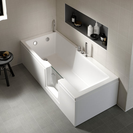 EVOLVE Badewanne mit Tür/Seniorenbadewanne 170x75cm  Ausführung Rechts