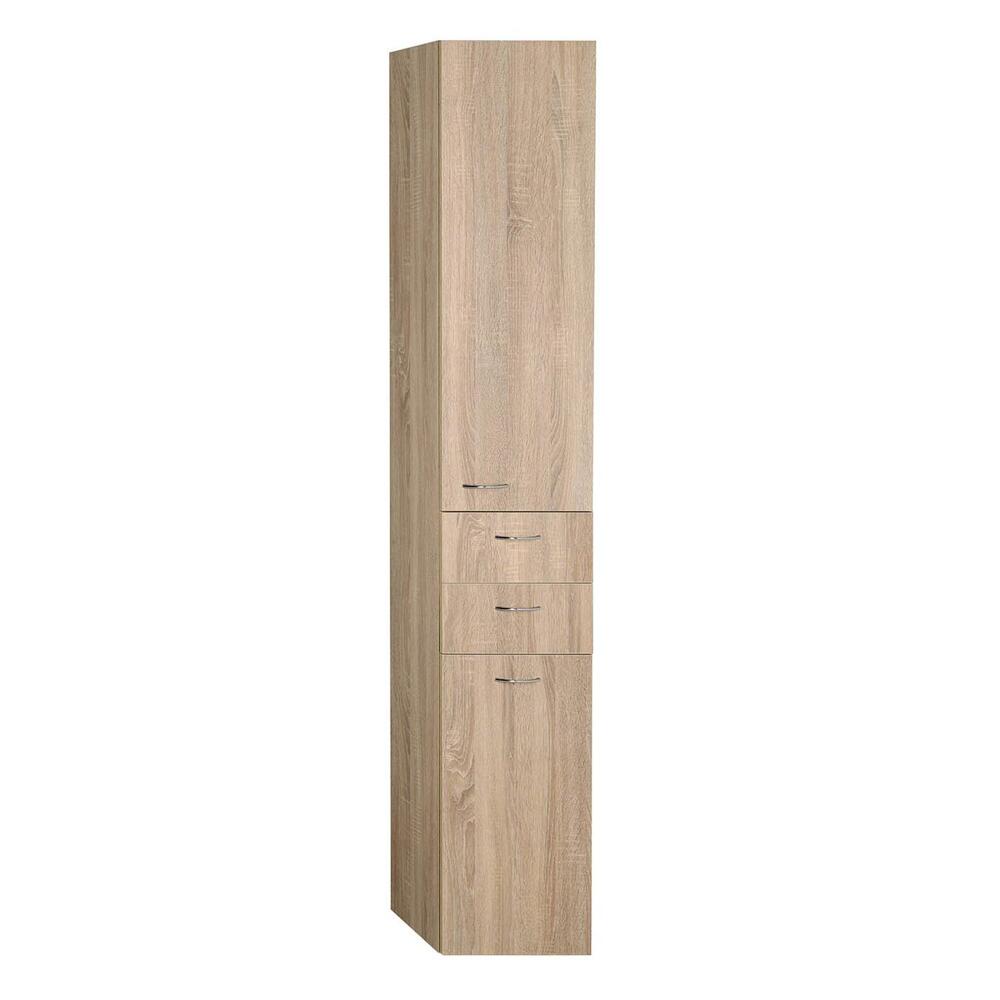 ZOJA/KERAMIA FRESH Hochschrank mit Wäschekorb 35x184x29cm, platineiche