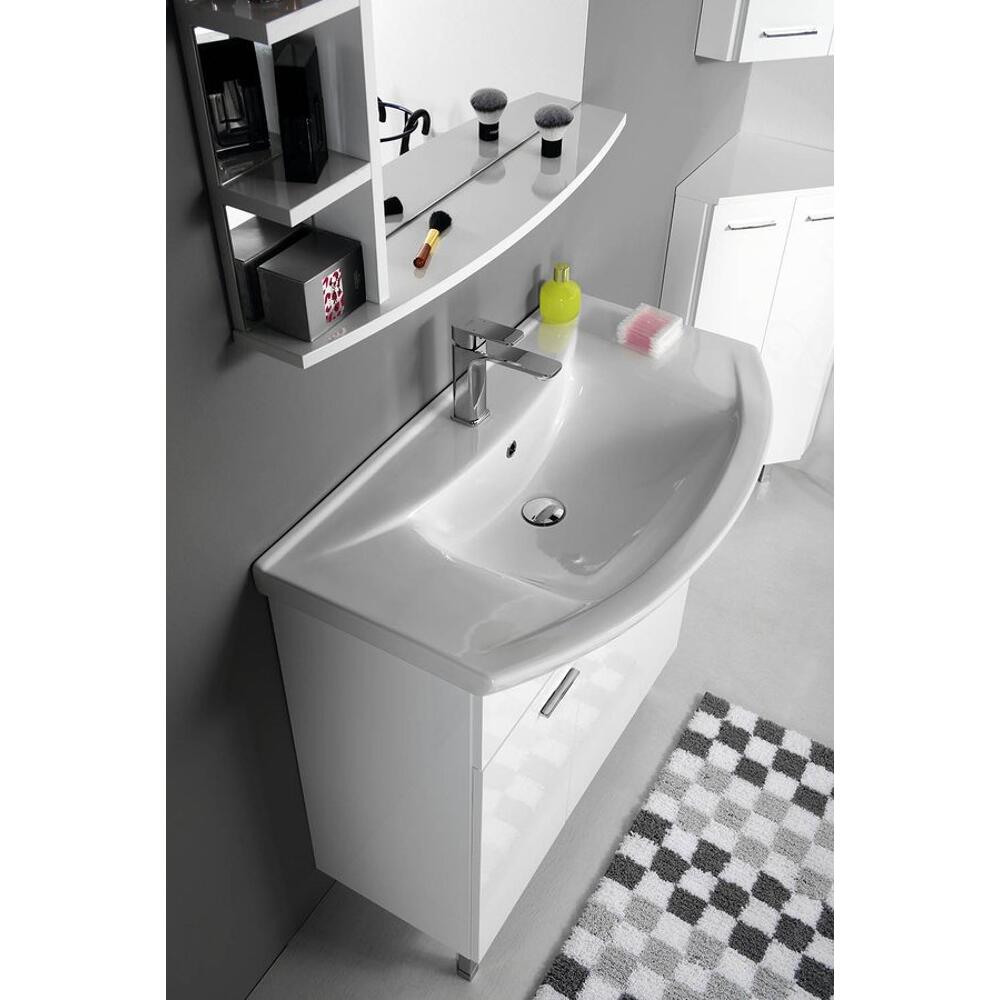 ZERO 86 Keramik-Waschtisch 86x50cm, weiss
