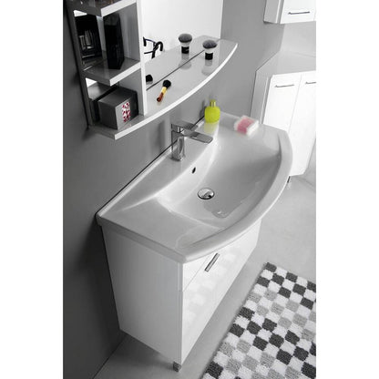 ZERO 86 Keramik-Waschtisch 86x50cm, weiss