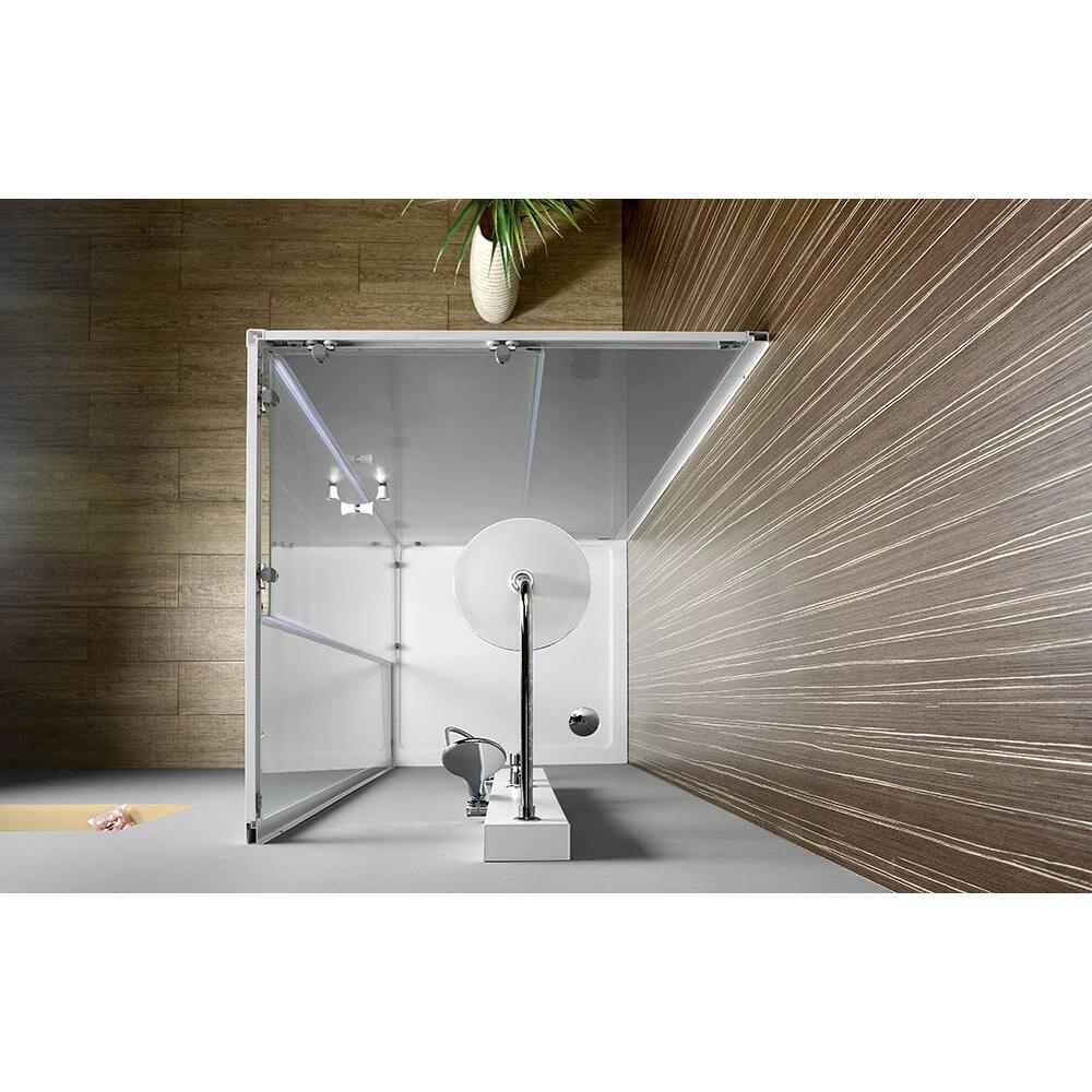 ALAIN Duschabtrennung Quadrat, 800x800mm, Glas BRICK
