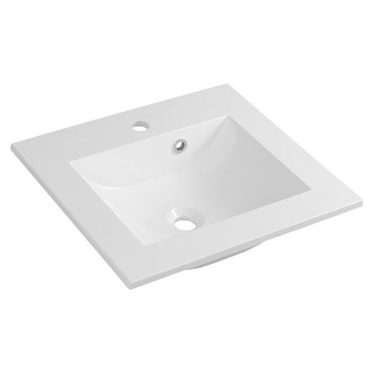 YUKON Waschtisch 50x45cm, Gussmarmor, weiß
