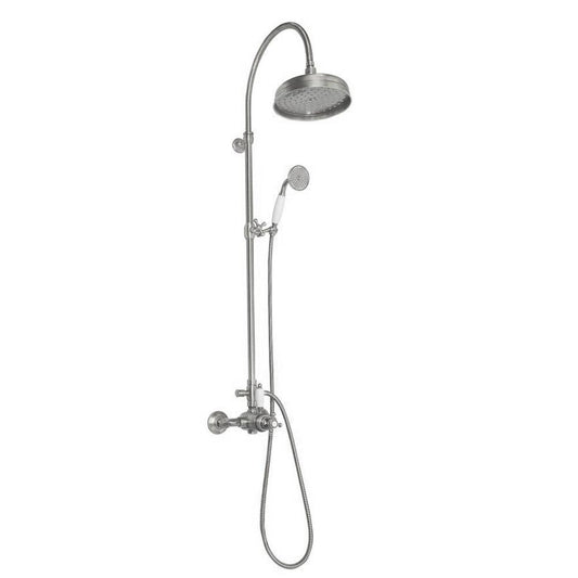ANTEA Duschsäule mit Thermostat-Armatur, Nickel poliert
