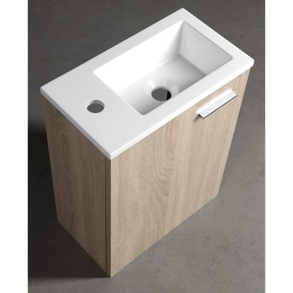ZOJA Unterschrank mit Waschbecken 40x22 cm, Platineiche
