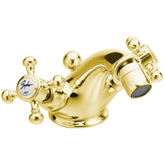 ANTEA Bidetarmatur mit Ablaufgarnitur, gold