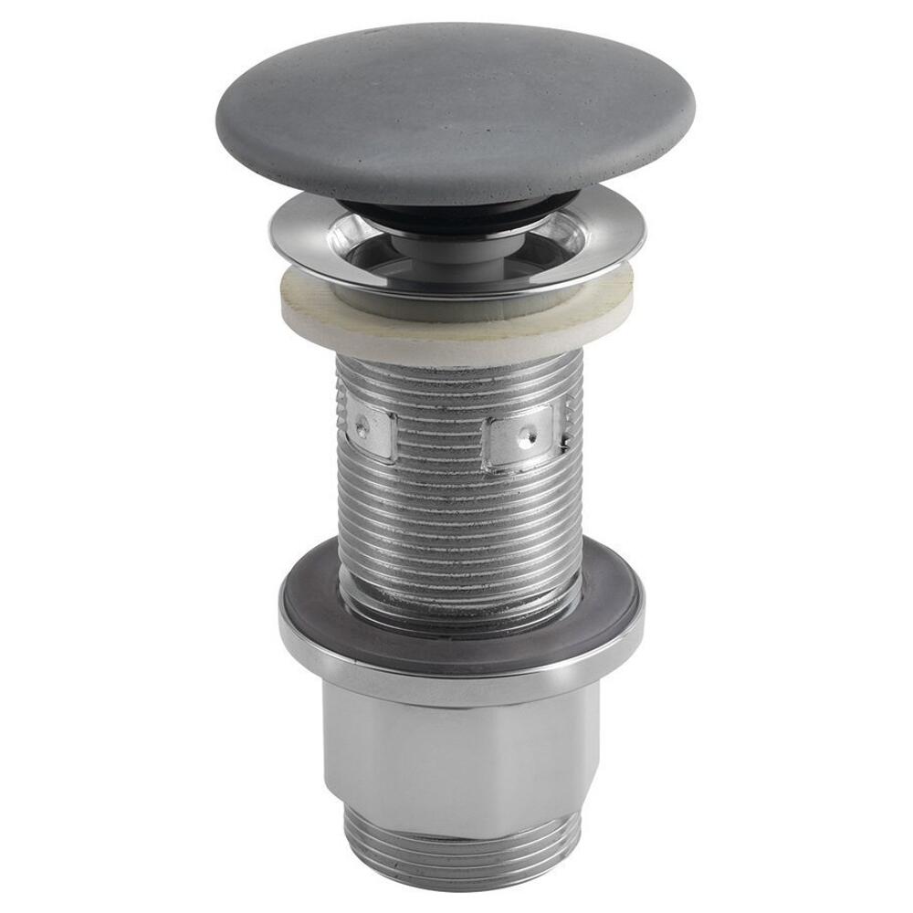 Waschbecken-Ablaufgarnitur 5/4", klick-klack, Beton-Stopfen, 10-80mm, Grau matt