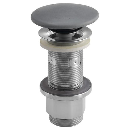 Waschbecken-Ablaufgarnitur 5/4", klick-klack, Beton-Stopfen, 10-80mm, Grau matt