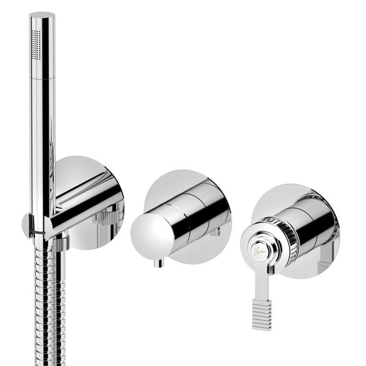 VERSI Unterputz-Duscharmatur/Wannenarmatur mit Handbrause, 2 Wege, Chrom
