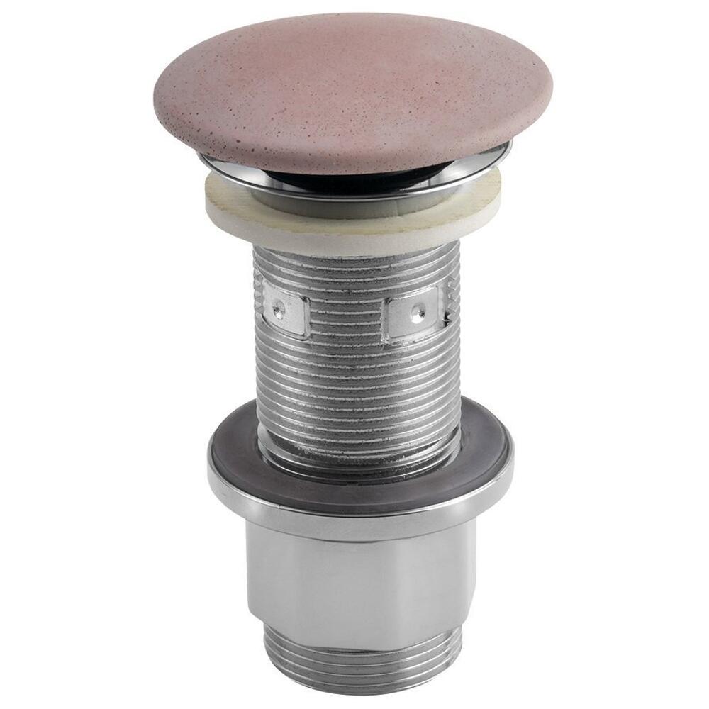 Waschbecken-Ablaufgarnitur 5/4", klick-klack, Beton-Stopfen, 10-80mm, Rosa matt