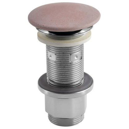 Waschbecken-Ablaufgarnitur 5/4", klick-klack, Beton-Stopfen, 10-80mm, Rosa matt