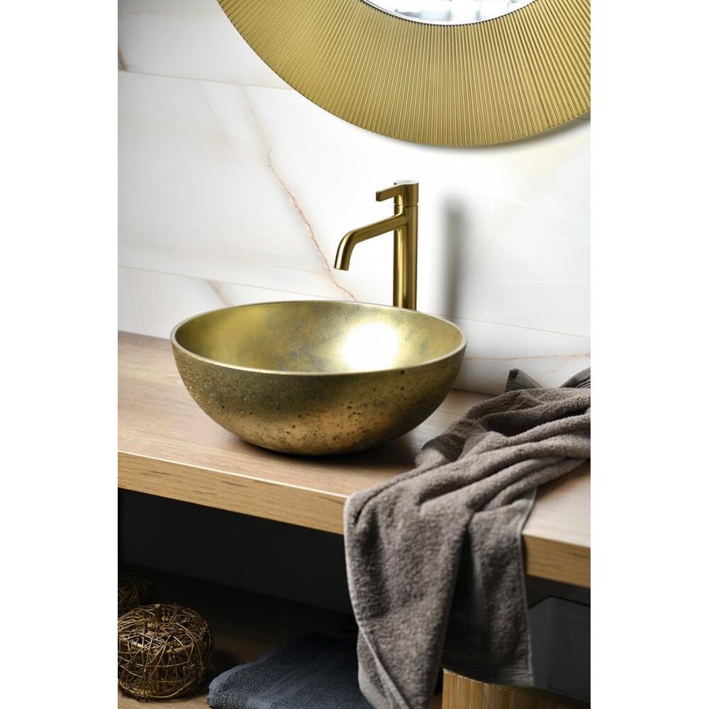 ICONIC Waschtischarmatur, hoch, Gold matt