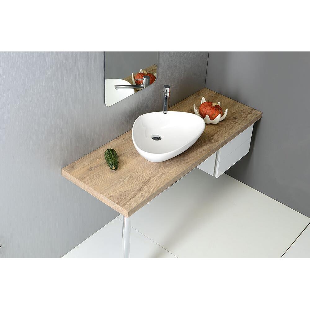 TERUEL Keramik-Waschtisch 59x39 cm, Weiß