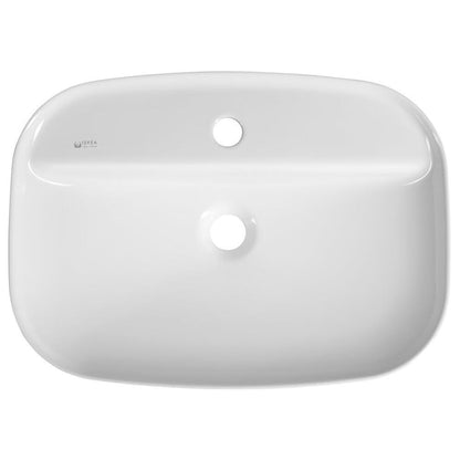 INFINITY Keramik-Waschtisch zum Einbauen 55x40cm, weiss