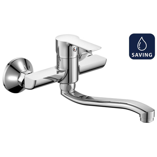 BARON Wand-armatur, Wassersparender Perlator 6 l/min, Abstand 150mm, Chrom