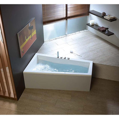 Raumspar Badewanne ANDRA 170x90x45cm, links, weiß