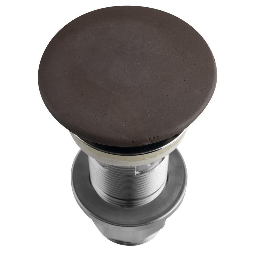 Waschbecken-Ablaufgarnitur 5/4", klick-klack, Beton-Stopfen, 10-80mm, Dunkelbraun matt