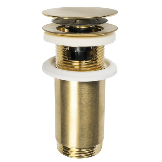 Waschbecken-Ablaufgarnitur 5/4“, Klick-klack, Großer Stopfen, max 80mm, Gold matt