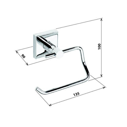 X-SQUARE Toilettenpapierhalter, Chrom