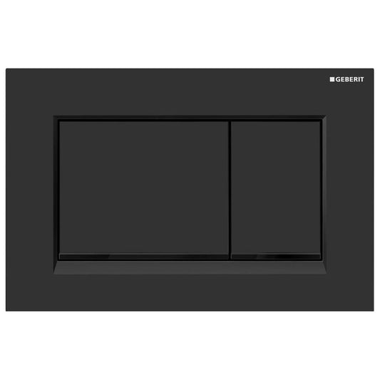 GEBERIT SIGMA30 Betätigungsplatte Easy to clean, für 2-Mengen-Spülung, schwarz matt