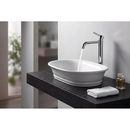 TIVOLI Keramik-Waschtisch zum Aufsetzen 55x38cm, weiss