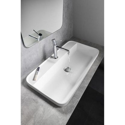BRAHEA Einbauwaschbecken, Rockstone, 75x39 cm, Weiß matt